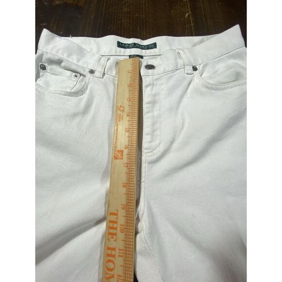 Ralph Lauren Jeans Southwestern Beaded Bootcut White Boho Sz 4 Embellished chic - Picture 8 of 15